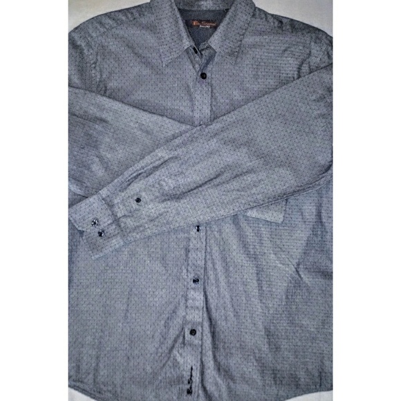 Ben Sherman Dobby Dot French Collar Shirt - Picture 2 of 7